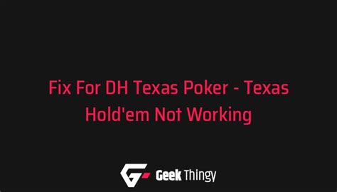dh texas holdem poker hack